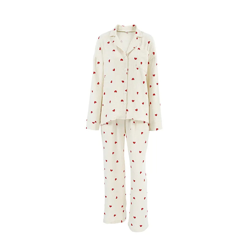 “Sweet Hug” Cotton Pajamas