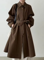 Campera  Trench Casual Femenina con Cinturón